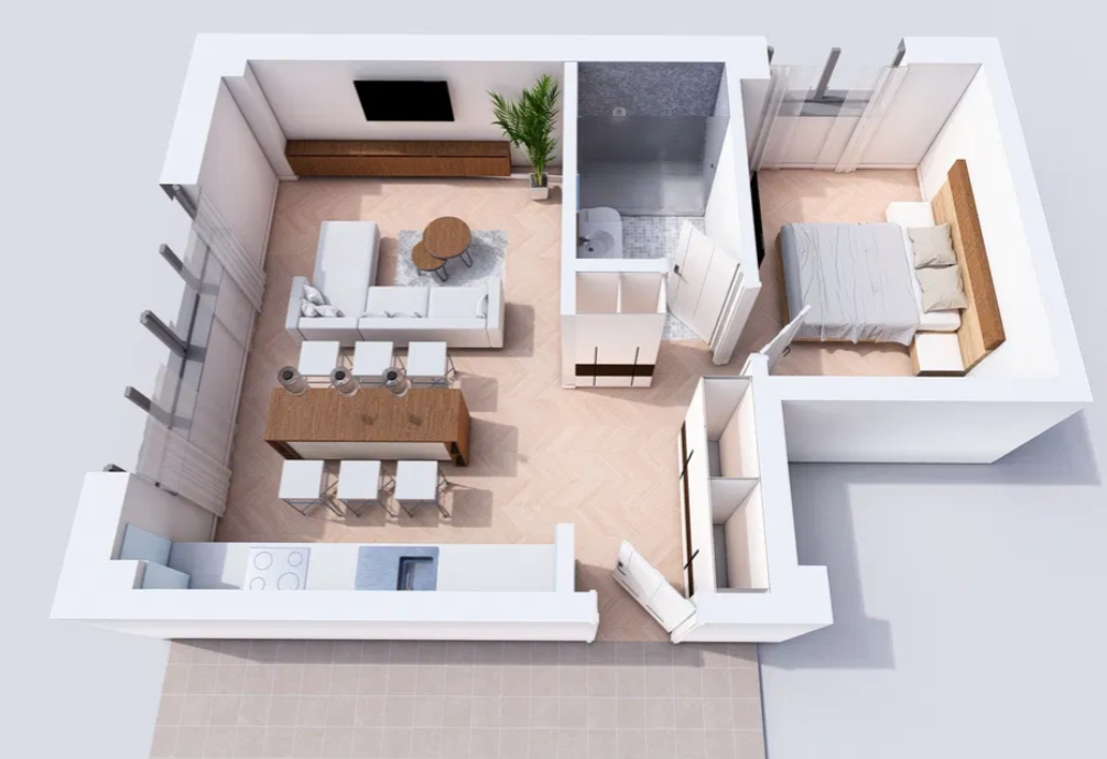 Apartament 45 mp | 1350 €/mp cu parcare inclusă | Predare 12 luni