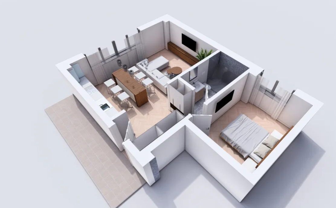 Apartament 45 mp | 1350 €/mp cu parcare inclusă | Predare 12 luni