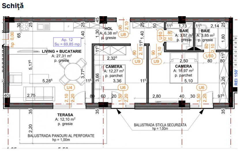 Apartament cu 3 camere cu terasa bloc nou finalizat cu CF Cluj